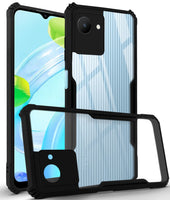 VAKIBO Super Premium Black Border Transparent Case With Corner Protection & Camera Protection Suitable for Realme C30s