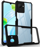 VAKIBO Super Premium Black Border Transparent Case With Corner Protection & Camera Protection Suitable for Realme C30s