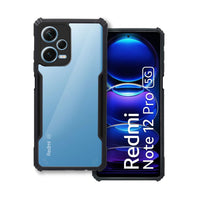 VAKIBO Super Premium Black Border Transparent Case With Corner Protection & Camera Protection Suitable for Mi Redmi Note 12 Pro 5G