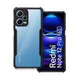 VAKIBO Super Premium Black Border Transparent Case With Corner Protection & Camera Protection Suitable for Mi Redmi Note 12 Pro 5G
