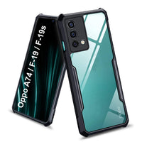 VAKIBO Super Premium Black Border Transparent Case With Corner Protection & Camera Protection Suitable for Oppo F19s