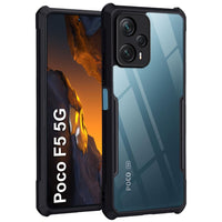 VAKIBO Super Premium Black Border Transparent Case With Corner Protection & Camera Protection Suitable for Poco F5