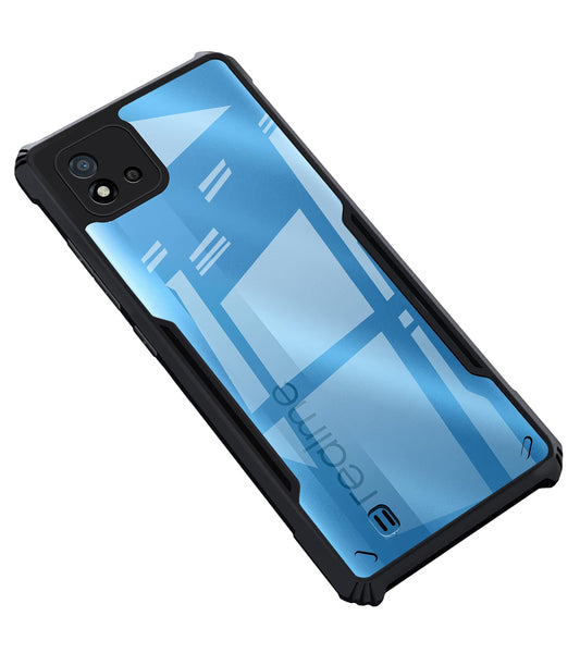 VAKIBO Super Premium Black Border Transparent Case With Corner Protection & Camera Protection Suitable for Realme C11 2021