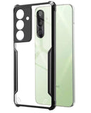 VAKIBO Best Selling Black and Transparent Coloured Made With Soft TPU and Acrylic Back Cover Case With 4 Corner and Camera Protection Suitable for Samsung Galaxy M16