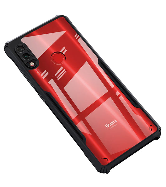 VAKIBO Super Premium Black Border Transparent Case With Corner Protection & Camera Protection Suitable for Mi Redmi Note 7