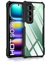 VAKIBO Super Premium Black Border Transparent Case With Corner Protection & Camera Protection Suitable for Infinix Hot 50