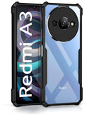 VAKIBO Super Premium Black Border Transparent Case With Corner Protection & Camera Protection Suitable for Mi Redmi A3X