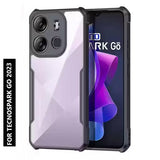 VAKIBO Super Premium Black Border Transparent Case With Corner Protection & Camera Protection Suitable for Tecno Spark Go 2023