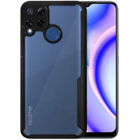 VAKIBO Super Premium Black Border Transparent Case With Corner Protection & Camera Protection Suitable for Realme C12