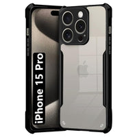 VAKIBO Super Premium Black Border Transparent Case With Corner Protection & Camera Protection Suitable for iPhone 15 Pro 6.1