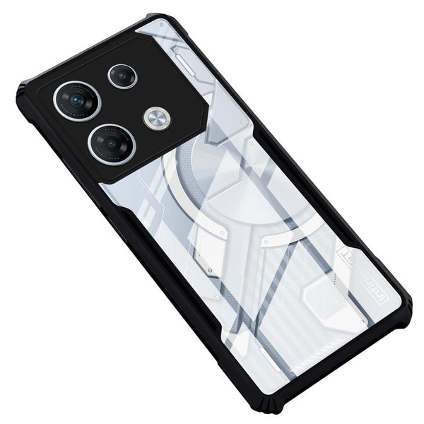 VAKIBO Super Premium Black Border Transparent Case With Corner Protection & Camera Protection Suitable for Infinix GT10 Pro