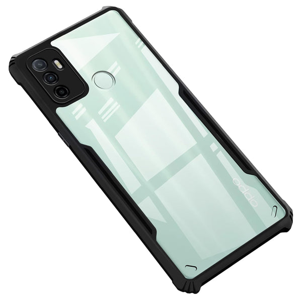 VAKIBO Super Premium Black Border Transparent Case With Corner Protection & Camera Protection Suitable for Oppo A33