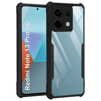 VAKIBO Super Premium Black Border Transparent Case With Corner Protection & Camera Protection Suitable for Mi Redmi Note 13 Pro 5G