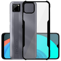 VAKIBO Best Selling Black and Transparent Back Cover Case Made With Soft TPU and Acrylic With 4 Corner and Camera Protection Suitable for Realme C11