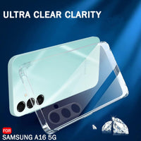 VAKIBO Premium Clear 1.5MM Thick Transparent Soft TPU Rubber Back Cover Case With Camera Protection Suitable for Samsung Galaxy A16 5G