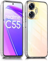 VAKIBO Premium Clear 2MM Thick Transparent Soft TPU Rubber Back Cover Case With Camera Protection Suitable for Realme C55