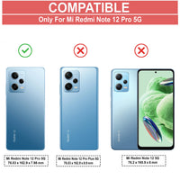 VAKIBO Super Premium Black Border Transparent Case With Corner Protection & Camera Protection Suitable for Mi Redmi Note 12 Pro 5G