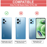 VAKIBO Super Premium Black Border Transparent Case With Corner Protection & Camera Protection Suitable for Mi Redmi Note 12 Pro 5G