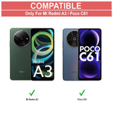 VAKIBO Super Premium Black Border Transparent Case With Corner Protection & Camera Protection Suitable for Mi Redmi A3X