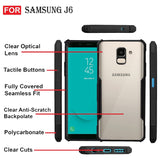 VAKIBO Best Selling Black and Transparent Back Cover Case Made With Soft TPU and Acrylic With 4 Corner and Camera Protection Suitable for Samsung Galaxy J6