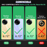 VAKIBO Super Premium Black Border Transparent Case With Corner Protection & Camera Protection Suitable for Realme 11 5G