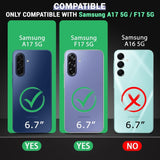 VAKIBO Best Selling Black and Transparent Coloured Made With Soft TPU and Acrylic Back Cover Case With 4 Corner and Camera Protection Suitable for Samsung Galaxy A17