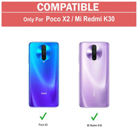 VAKIBO Best Selling Black and Transparent Coloured Made With Soft TPU and Acrylic Back Cover Case With 4 Corner and Camera Protection Suitable for Mi Poco X2