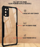 VAKIBO Super Premium Black Border Transparent Case With Corner Protection & Camera Protection Suitable for Samsung Galaxy M02s