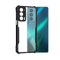 VAKIBO Best Selling Black and Transparent Back Cover Case Made With Soft TPU and Acrylic With 4 Corner and Camera Protection Suitable for Moto Edge 20