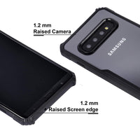 VAKIBO Best Selling Black and Transparent Back Cover Case Made With Soft TPU and Acrylic With 4 Corner and Camera Protection Suitable for Samsung Galaxy S10