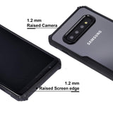 VAKIBO Best Selling Black and Transparent Back Cover Case Made With Soft TPU and Acrylic With 4 Corner and Camera Protection Suitable for Samsung Galaxy S10