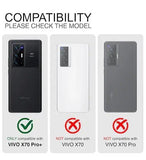 VAKIBO Best Selling Black and Transparent Coloured Made With Soft TPU and Acrylic Back Cover Case With 4 Corner and Camera Protection Suitable for Vivo X70 Pro Plus