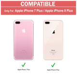 VAKIBO Best Selling Black and Transparent Coloured Made With Soft TPU and Acrylic Back Cover Case With 4 Corner and Camera Protection Suitable for iPhone 8 Plus