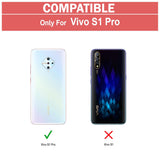 VAKIBO Best Selling Black and Transparent Coloured Made With Soft TPU and Acrylic Back Cover Case With 4 Corner and Camera Protection Suitable for Vivo S1 Pro