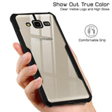 VAKIBO Super Premium Black Border Transparent Case With Corner Protection & Camera Protection Suitable for Samsung Galaxy J7 NXT