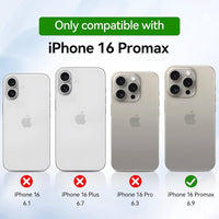VAKIBO Best Selling Black and Transparent Coloured Made With Soft TPU and Acrylic Back Cover Case With 4 Corner and Camera Protection Suitable for iPhone 16 Pro Max