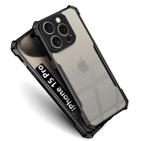 VAKIBO Super Premium Black Border Transparent Case With Corner Protection & Camera Protection Suitable for iPhone 15 Pro 6.1