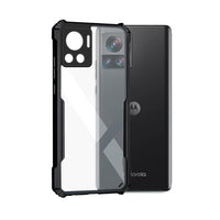 VAKIBO Super Premium Black Border Transparent Case With Corner Protection & Camera Protection Suitable for Moto Edge 30 Ultra