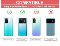 VAKIBO Super Premium Black Border Transparent Case With Corner Protection & Camera Protection Suitable for Mi Poco M4 Pro 5G