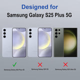 VAKIBO Best Selling Black and Transparent Coloured Made With Soft TPU and Acrylic Back Cover Case With 4 Corner and Camera Protection Suitable for Samsung Galaxy S25 Plus