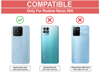 VAKIBO Super Premium Black Border Transparent Case With Corner Protection & Camera Protection Suitable for Realme Narzo 50A