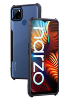 VAKIBO Super Premium Black Border Transparent Case With Corner Protection & Camera Protection Suitable for Realme Narzo 30A