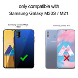 VAKIBO Best Selling Black and Transparent Coloured Made With Soft TPU and Acrylic Back Cover Case With 4 Corner and Camera Protection Suitable for Samsung Galaxy M30S