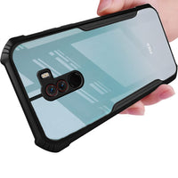 VAKIBO Super Premium Black Border Transparent Case With Corner Protection & Camera Protection Suitable for Poco F1