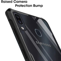 VAKIBO Super Premium Black Border Transparent Case With Corner Protection & Camera Protection Suitable for Samsung A20