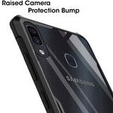VAKIBO Super Premium Black Border Transparent Case With Corner Protection & Camera Protection Suitable for Samsung A20