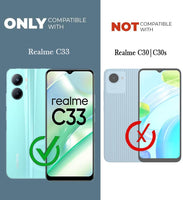 VAKIBO Super Premium Black Border Transparent Case With Corner Protection & Camera Protection Suitable for Realme C33