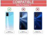 VAKIBO Best Selling Black and Transparent Coloured Made With Soft TPU and Acrylic Back Cover Case With 4 Corner and Camera Protection Suitable for Realme 7i