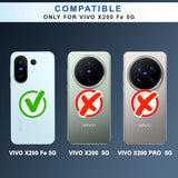 VAKIBO Best Selling Black and Transparent Coloured Made With Soft TPU and Acrylic Back Cover Case With 4 Corner and Camera Protection Suitable for Vivo X200 FE