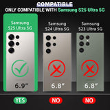 VAKIBO Best Selling Black and Transparent Coloured Made With Soft TPU and Acrylic Back Cover Case With 4 Corner and Camera Protection Suitable for Samsung Galaxy S25 Ultra